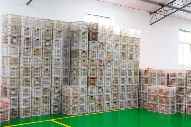 plastic net bag with label Warehouse