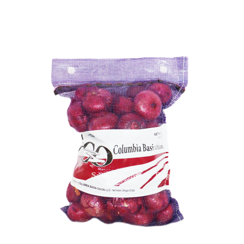 Labeled Food-Safe Onion Mesh Bag