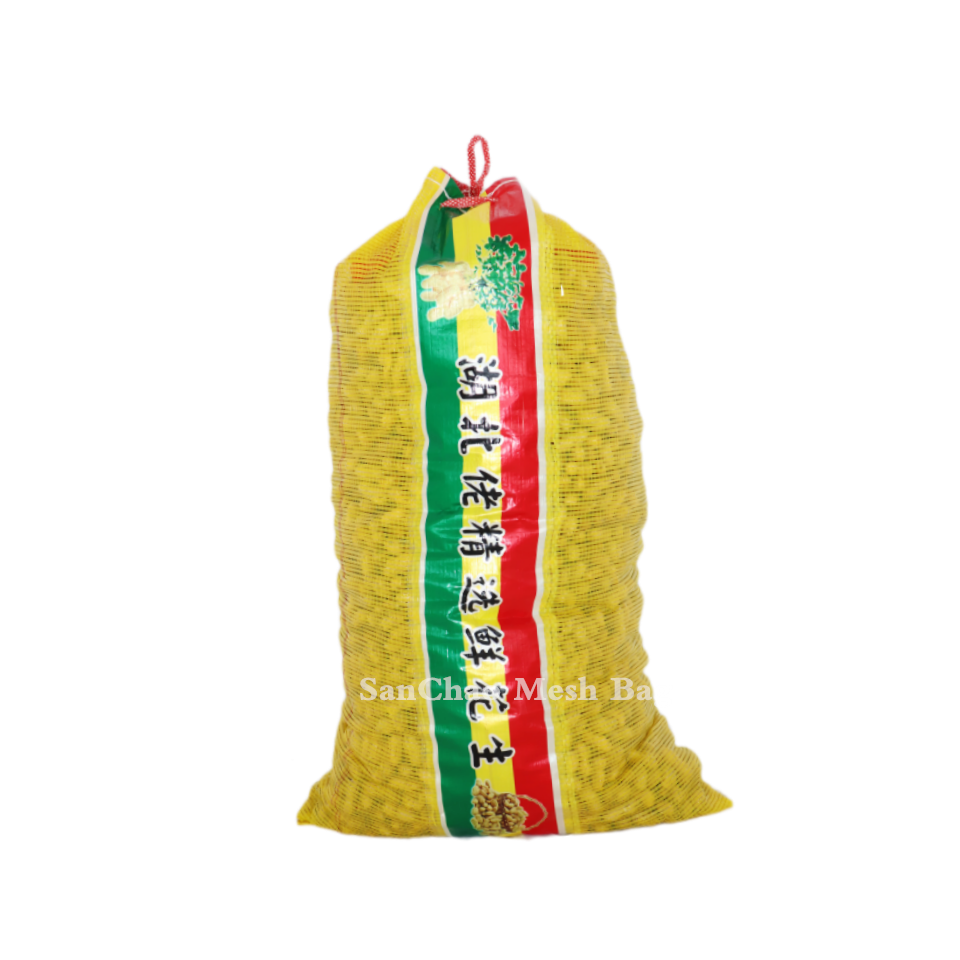 4013 Peanut Mesh bag with Label